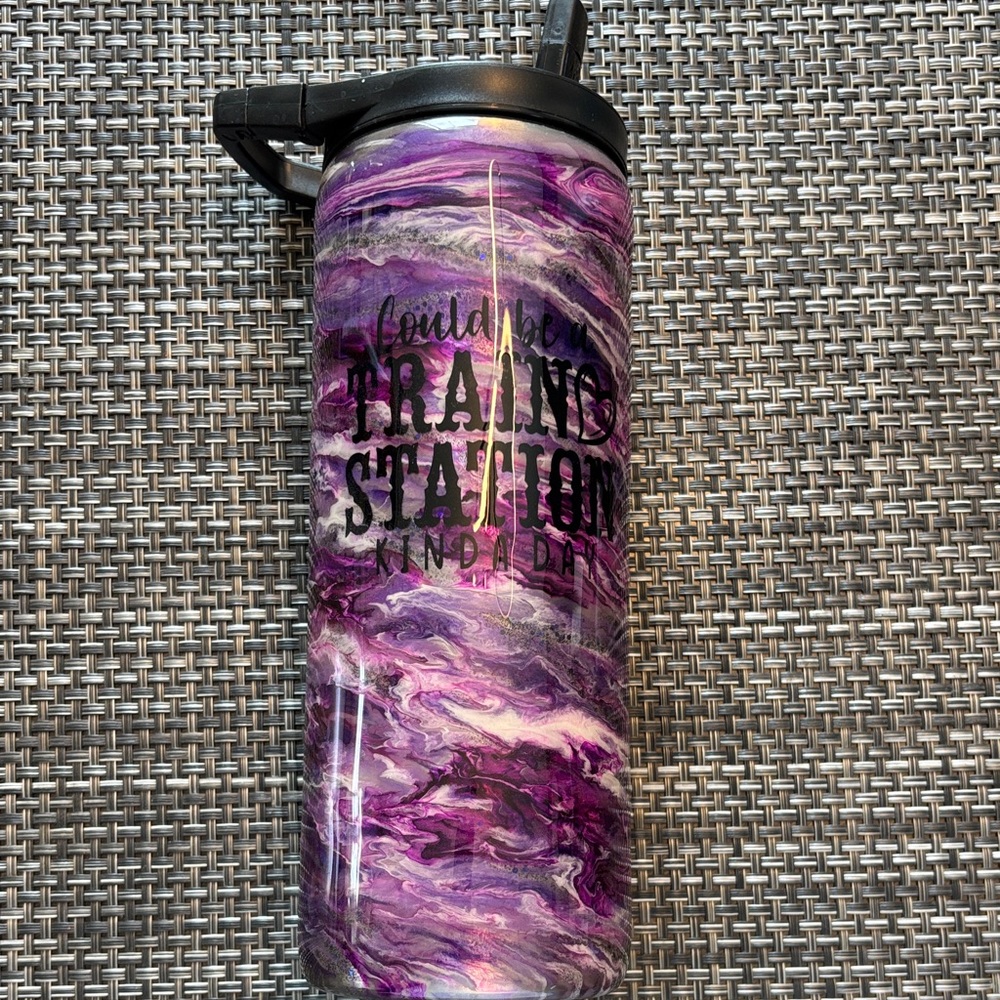 Yellowstone Lovers Purple Swirl Travel Mug